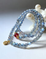 Lucky Moonstone Aquamarine Fu Bracelet - Image 3