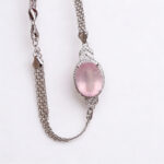 Elegant Luxury Madagascar Rose Quartz S925 Silver Bracelet Daily Party Wear For Women