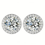 Minimalist Luxury S925 Silver Sugar Cube Moissanite Stud Earrings - Image 3