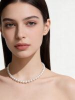 Luxury Pearl Necklace Daily Wear White Handcrafted Freshwater Pearl - Image 2