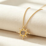 Vintage Bohemian Sun Meteorite 925 Silver Necklace - Image 3