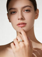 Light Luxury Suspended Single Diamond Smart Ring with Micro-Setting Craftsmanship - Image 2