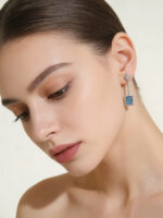 Luxury Elegant Stylish Natural Citrine Amethyst Topaz Stud Earrings S925 Silver Inlaid Daily Party Wear - Image 2