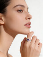 Luxury Elegant Natural Heart Amethyst Ring - Image 2