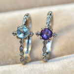 Natural Crystal Gem Topaz Ring Inlaid Silver - Image 3