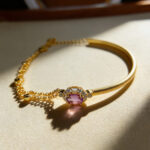 Luxury Exquisite Fine Oval Natural Fluorite Bracelet Daily Wear S925 Silver Inlaid Jewelry - Image 3