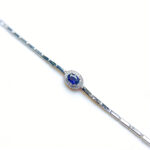 Fine Luxury Elegant Oval Natural Sapphire Bracelet for Daily & Party S925 Silver