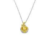 Natural Crystal Moon Star 925 Silver Dainty Celestial Spiritual Citrine Amethyst Pendant Necklace