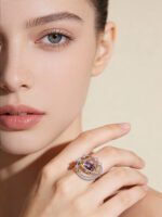 Celestial Moon & Star Natural Gemstone Ring – S925 Silver with Amethyst, Citrine & Black Spinel - Image 2