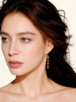 Boho Rainbow Fringe Earrings • S925 Silver Gold Plated • Multicolor Gem Drop Earrings for Women - Image 2