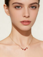 High-end Natural Red Agate Garnet Pendant Luxury Necklace - Image 2