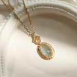 Natural Lake Blue Topaz High-End Necklace, Minimalist Luxury, 925 Sterling Silver - Image 3