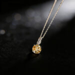 Dainty Natural Citrine Healing Crystal Necklace S925 Sterling Silver Non Fade Minimalist Layering Chain - Image 3