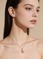 Dainty Natural Citrine Healing Crystal Necklace S925 Sterling Silver Non Fade Minimalist Layering Chain - Image 2