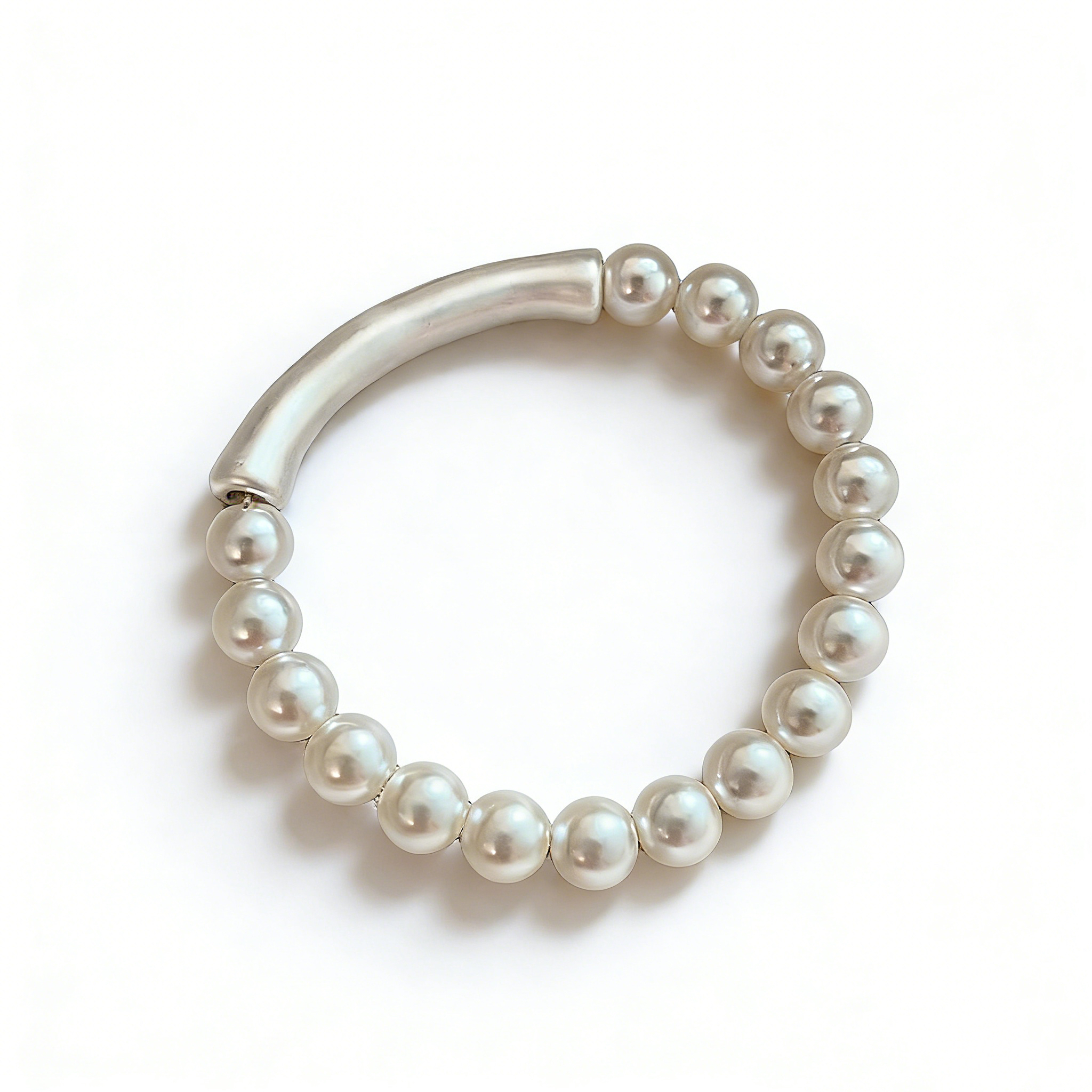 微信图片_2026-04-01_090738_659 French Retro Bamboo 99 Sterling Silver Australian White Pearl Bracelet - Image 1