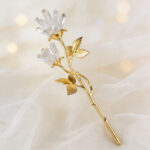 Handmade Natural Clear Quartz Crystal Rose Flower Tree Home Decoration Gift - Image 3