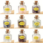 Natural crystal fragments, floating bottle, amethyst powder, crystal, clear crystal, magnetizer, wishing bottle, mineral marker, desktop ornament