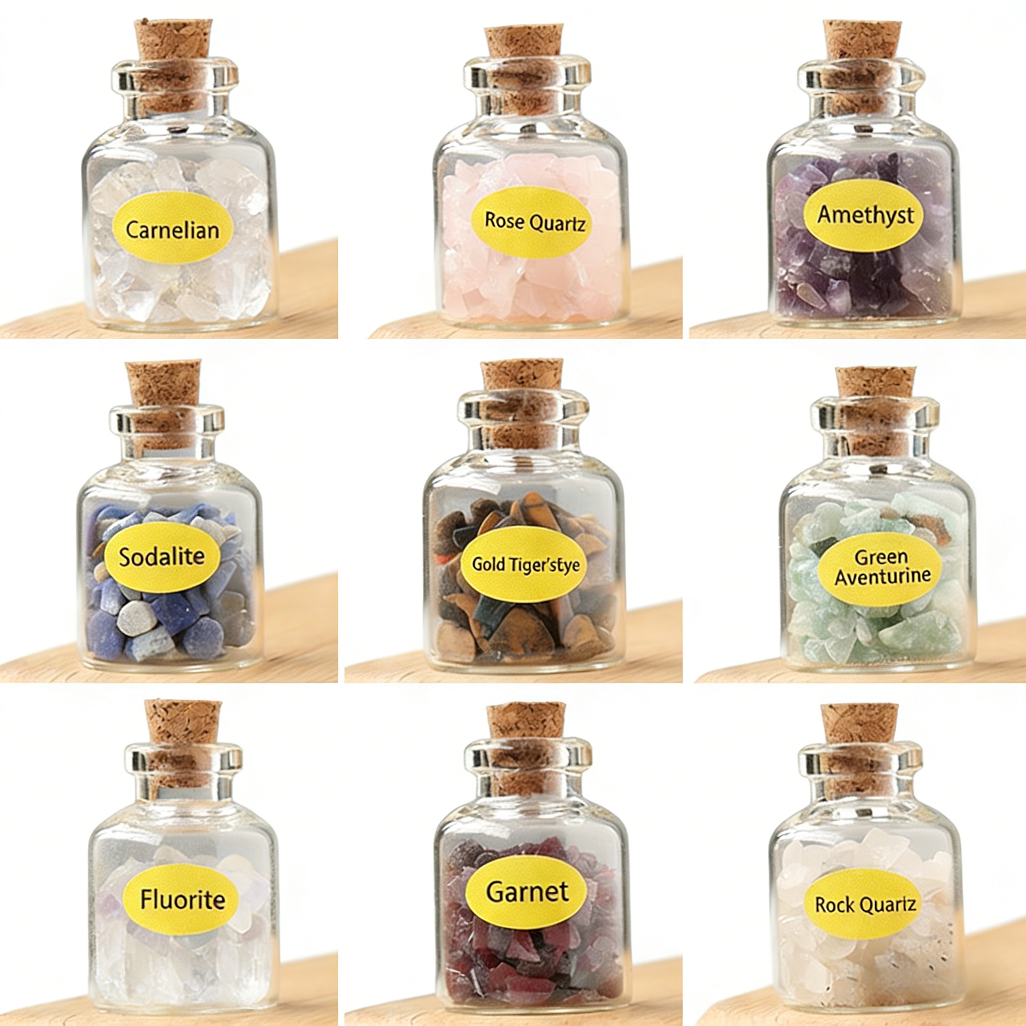 微信图片_2026-04-01_111735_379 Natural crystal fragments, floating bottle, amethyst powder, crystal, clear crystal, magnetizer, wishing bottle, mineral marker, desktop ornament - Image 1