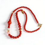 Natural South Red Agate Single Strand Necklace, Trendy Versatile Sweater Chain