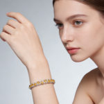 Natural Citrine Bangle, November Birthstone, Wealth & Fortune Crystal Bracelet - Image 2